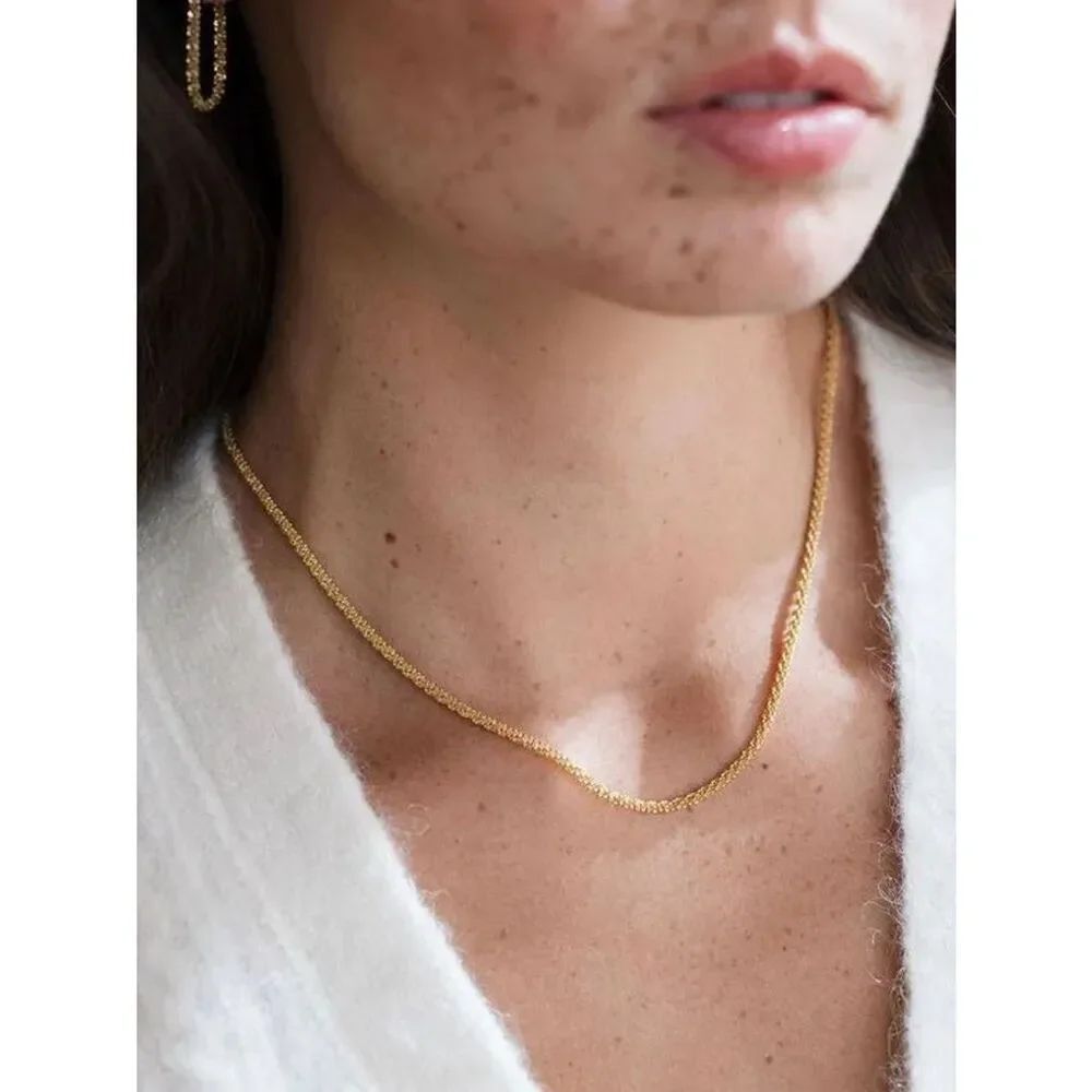 Gold Rope Chain Necklace Q1034